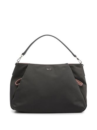 agnès b. detachable-strap shoulder bag - women - Calf Leather (top grain)/Nylon - One Size - Grey