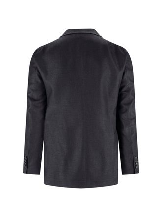 Tagliatore Double-Breasted Wool Blazer - Gray