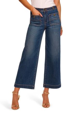 Ramy Brook Gemma Patch Pocket Wide Leg Jeans in Medium Wash at Nordstrom, Size 24