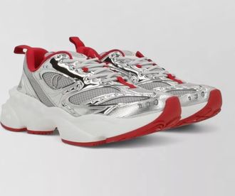 Christian Louboutin calf leather panelled low-top sneakers