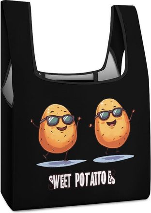 Generic Sweet Potato Shopping Bag Reusable Grocery Tote Bag Foldable Handbag for Travel Picnic