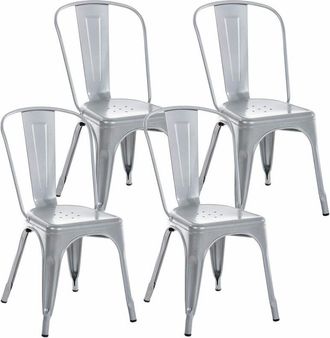 Clp Set di 4 sedie Benedikt argento