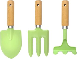 No Brand Juego De 3 Herramientas De Jardiner&iacute;a - Herramientas De Jardiner&iacute;a Port&aacute;tiles Multifuncionales - Verde