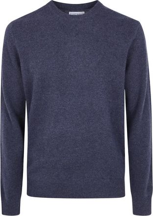 MC2 Saint Barth Regent Lamswol Ronde Hals Trui - Heren - Ronde hals truien - Blauw - L - Wol - Truien & Vesten