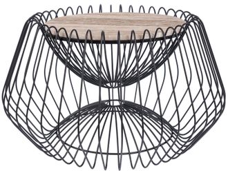 Alpha Collection Beistelltisch Beach Iii - Braun/Schwarz