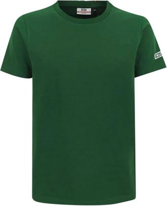 GCDS Essentials Jersey T-shirt Groen Logo Korte Mouw - Heren - T-shirts - Groen - 2XL - Katoen - Tops