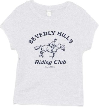 Sporty & Rich Hegra T-shirt - Dames - Tops - Grijs - Maat: XS