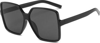 Generic Large-frame Mens Outdoor Sunglasses Womens Vacation Driving Sun Glasses(Black)