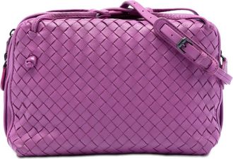 Bottega Veneta Pre-owned Bottega Veneta Nappa Intrecciato Nodini Double Zip Crossbody B05700820R