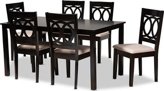 Baxton Studio Lenoir 7Pc Dining Set