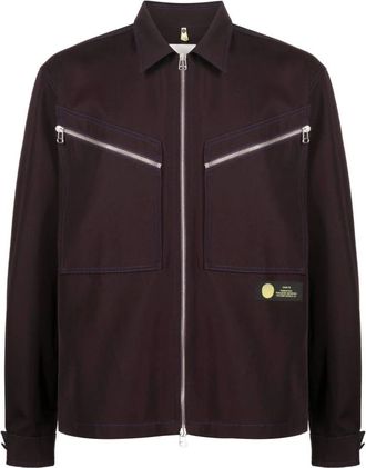 OAMC Purple Wool Zip-Up Jacket