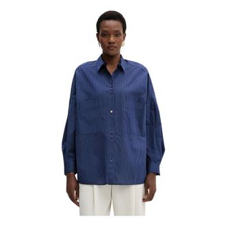 Sessun Casual Shirt - Dames - Blouses & Shirts - Blauw - Maat: M Katoen