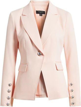 Tahari by ASL One-Button Blazer in Slipper Pink at Nordstrom, Size 16P