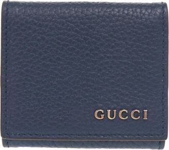 Gucci Blue Leather Coin Purse/Coin Case (Pre-Owned)