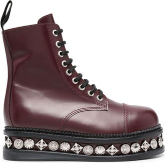 Toga Archives stud-embellished leather boots - women - Leather - 35.5 - Red