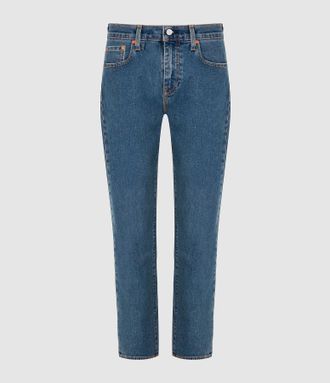 Levi's Jean 502 Taper Med Indigo-Flat Finish Stonewash Stretch