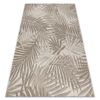 RugsX Rugsx - Alfombra De Cuerda Sisal Floorlux 20504 Hojas Selva Color Champagne/gris Oscuro Beige 160x230 Cm
