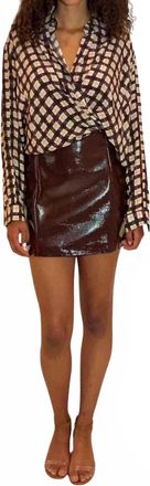 No.6 Store Jess Skirt In Bordeaux