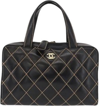 Chanel Pre-owned Surpique Boston Bag - - Pre-owned - Donna - Nero - ONE SIZE