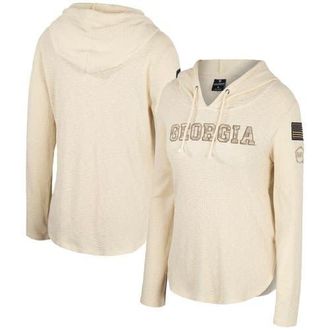 Colosseum Womens Colosseum Cream Georgia Bulldogs OHT Military Appreciation Casey Raglan Long Sleeve Hoodie T-Shirt at Nordstrom, Size Xx-Large