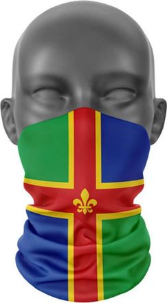 Generic Lincolnshire Flag Design Neck Warmer, Multifunctional Snood, Blue, Red and Green