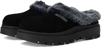 Skechers Shindigs - Fortress Womens Shoes Black Suede : 6.5 B - Medium, Leather
