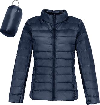 Generic Puffer Coats for Women Women Outdoor Down Jacket Lightweight Padded Winter Quilted Jackets Winter Coats for Women UK Zip-Up Water-Resistant Jackets Sh