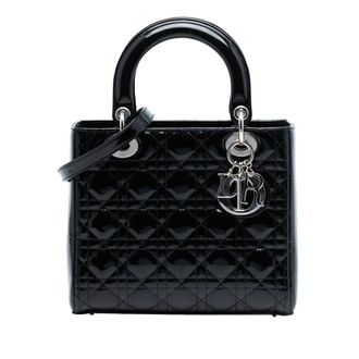 Dior Pre-owned Dior Medium Patent Cannage Lady Dior 13-BO-0192