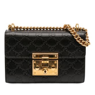 Gucci Tweedekans Kleine Guccissima Padlock Schoudertas