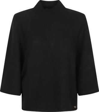 Fay Wol-kasjmier coltrui - Dames - Coltruien - Zwart - L - Wol - Truien & Vesten