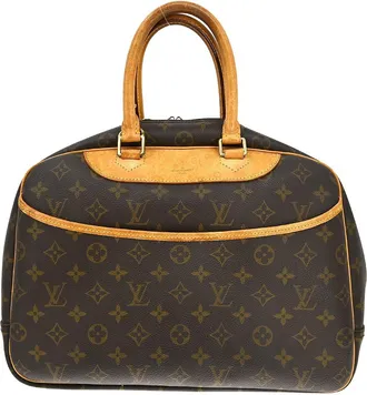 Louis Vuitton Deauville Handbag Monogram Canvas Brown Canvas Handbag (Pre-Owned)