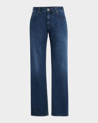 Emporio Armani Men & apos;s Washed Denim Five-Pocket Pants