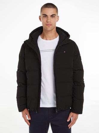 Tommy Hilfiger Steppjacke TOMMY HILFIGER CL MOTION HOODED JACKET, Herren, Gr. 3XL, schwarz, Web, Obermaterial: 100% Polyester. Wattierung: 100% Polyester, Jacken Ste