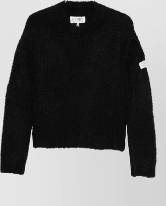 Maison Margiela cropped logo crewneck sweater