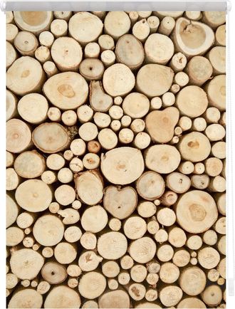 Lichtblick Original Seitenzugrollo »Klemmfix Motiv Holzstapel« Lichtschutz ohne Bohren freihängend bedruckt