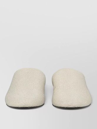 Premiata leather mules rhinestone detail flat sole