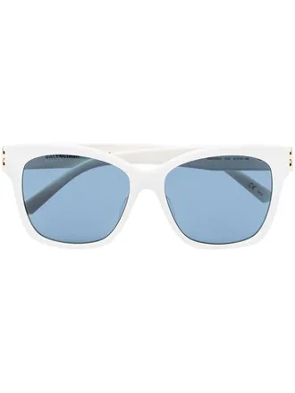 Balenciaga Dynasty square-frame sunglasses - women - Acrylic/Acetate/Metal - 57 - White
