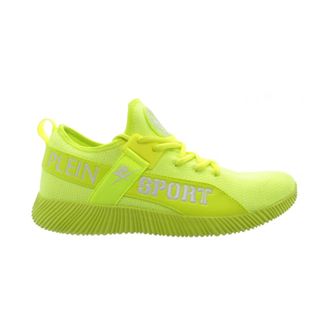 Plein Sport Running Shoes, male, Green, Size: 7 US Mens Carter Run Faster Fluo Sneakers