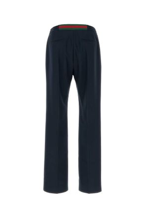 Gucci Mens Navy Blue Tech Panama Pant Nightsky Polyester Pantaloni