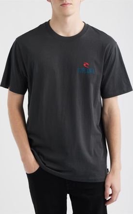 Rip Curl Shred Til Dead Cotton Graphic T-Shirt in Washed Black at Nordstrom, Size Xx-Large