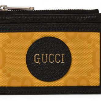 Gucci Black Yellow Leather Coin Purse/Coin Case (Pre-Owned)
