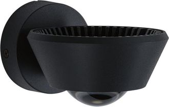 Paulmann Aplique de ba&ntilde;o en pl&aacute;stico negro 11,7cm