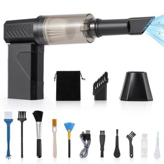 OEM Soplador De Aire Comprimido Tuserxln Con Luz Led, 130.000 Rpm, Bater&iacute;a De 8000 Mah, Para Coche, Hogar, Teclado, Pc