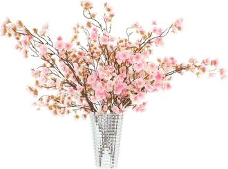 Creative Displays Inc. Handmade Faux Cherry Blossom & Glass Vase Bundle