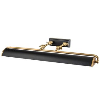 Netlighting Winchfield 4 Light Large Picture Light Aged Brass & Matte Black in Gold