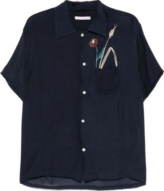 Sky High Farm Camicia con ricamo - Blu