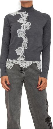 Blugirl Maglieria - Dames - Vesten - Grijs - L - Wol - Truien & Vesten
