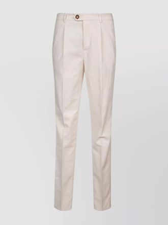 Brunello Cucinelli velvet pleated trousers featuring pockets