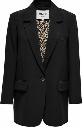 Only Blazer met lange mouwen en voering met luipaardprint