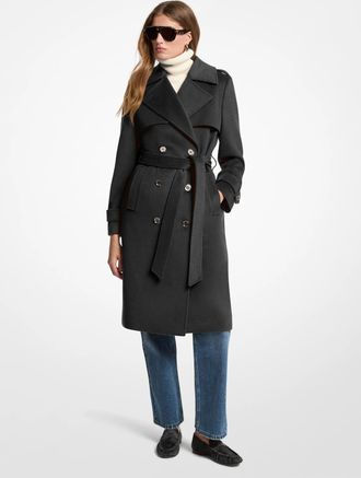 Michael Kors Belted Wool Blend Coat